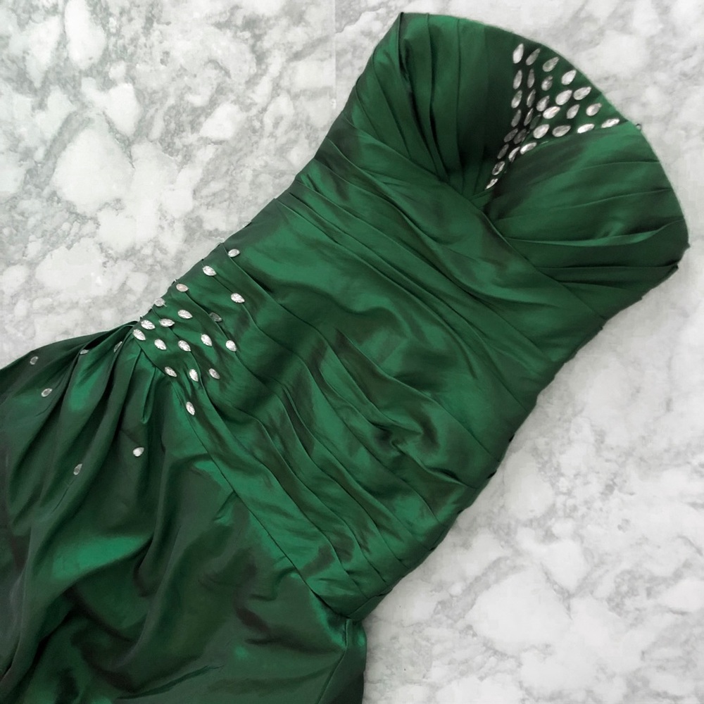 Green Jewel Prom Gown Dress